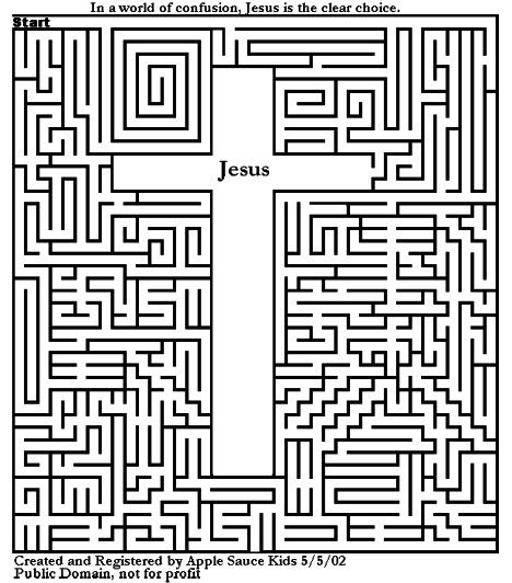 Christian christmas maze for kids